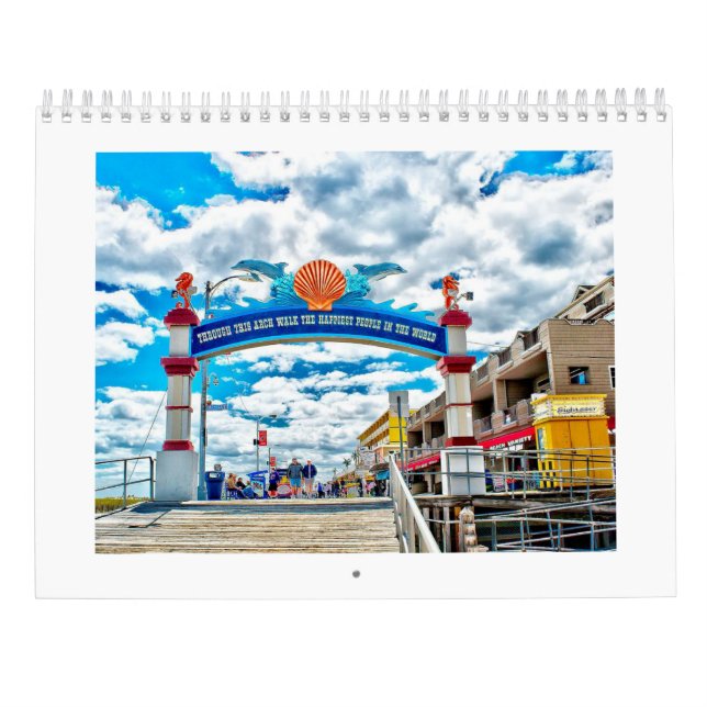 Calendario de la foto de Wildwood New Jersey (Reverso)