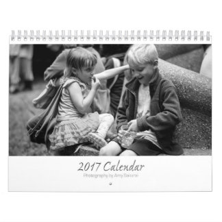 Calendario de la foto del monocromo del Amy 2017