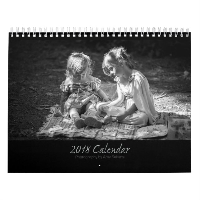 Calendario de la foto del monocromo del Amy 2018 (Tapa)
