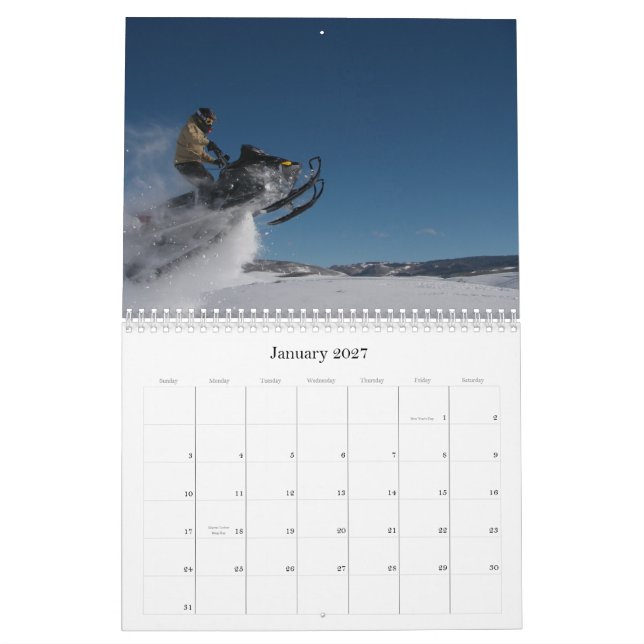 Calendario de la foto del Snowmobile 2010 (Jan 2027)