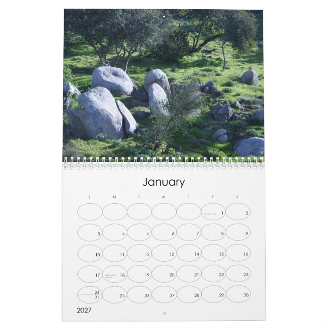 Calendario de la fotografía 2011 del amanecer de (Jan 2027)