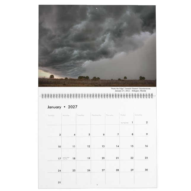 Calendario de la fotografía de la tempestad de (Jan 2027)