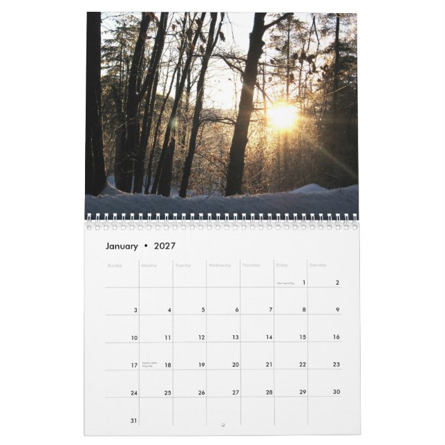 Calendario de la fotografía de Nueva Inglaterra (Jan 2027)
