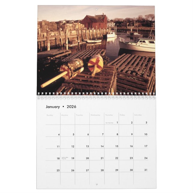 Calendario de la fotografía del pescador (Jan 2026)