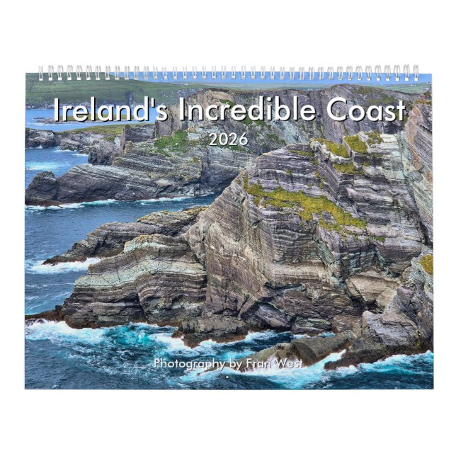 Calendario de la increíble costa de Irlanda 2026 (Tapa)