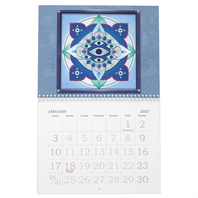 Calendario de la Inspiración-Mandala 2015 de (Jan 2027)
