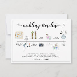 Calendario de la línea de tiempo de la boda de des