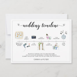 Calendario de la línea de tiempo de la boda de des