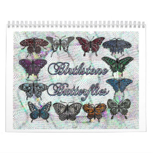 Calendario de la mariposa de Birthstone