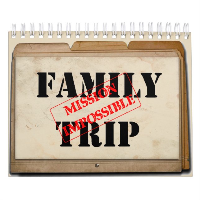 Calendario de la misión imposible del viaje de la (Tapa)
