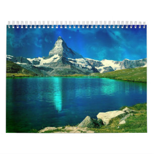 Calendario de la muralla natural panorámica de lo