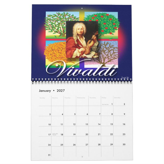 CALENDARIO DE LA MÚSICA (Jan 2027)