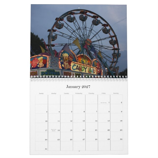 Calendario de la orilla 2011 de New Jersey (Jan 2027)
