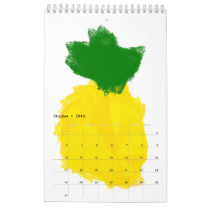 Calendario de la pintura 2016 de la piña