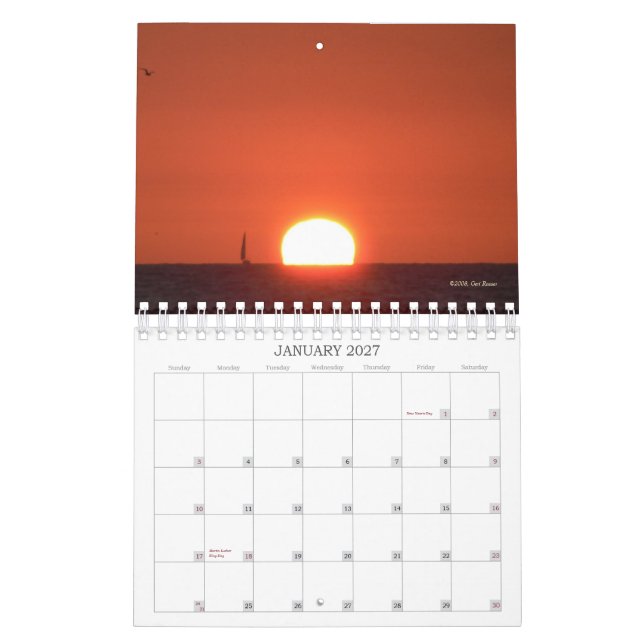 Calendario de la playa 2009 de Clearwater (Jan 2027)