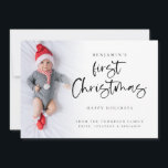 Calendario de la primera foto de Navidad para bebé<br><div class="desc">Calendario 2026 de la foto del bebé primero de Navidad. Disponible digitalmente e impreso. Encantador de celebrar la primera Navidad de tu bebé. Un guión juego para la Primera Navidad y el resto del texto es fácil de personalizar. Reemplace la foto de ejemplo con la suya propia. Una capa superpuesta...</div>