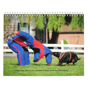 Calendario de la protección de Dobes de la famili