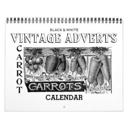 Calendario de la publicidad del vintage en blanco