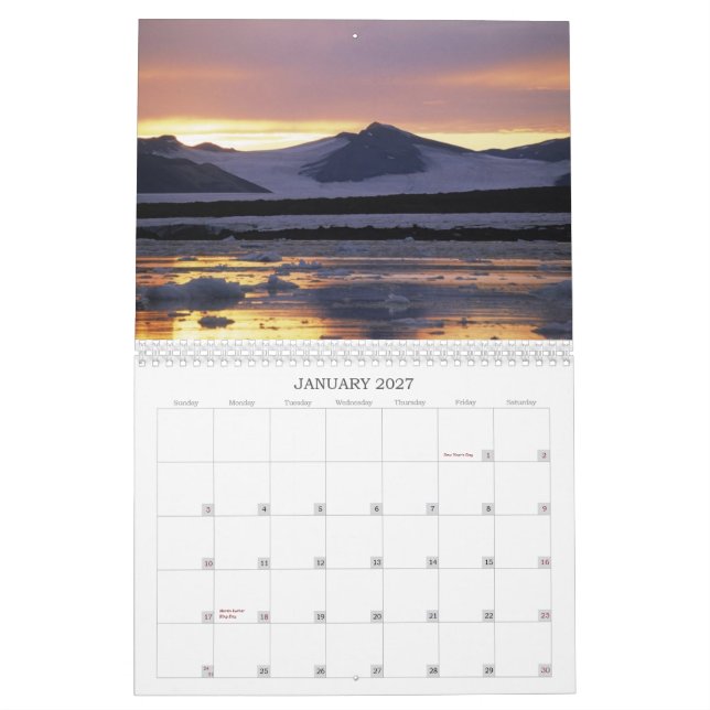 Calendario de la salida del sol (Jan 2027)