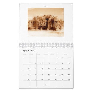 Calendario de la Sepia de Angkor Wat 2022
