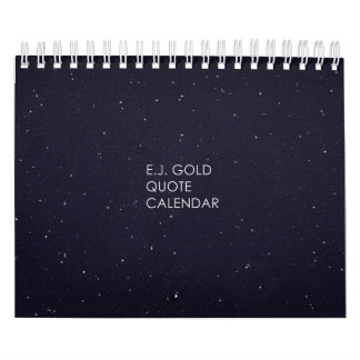 Calendario de la tabla de la cita del oro de E.J