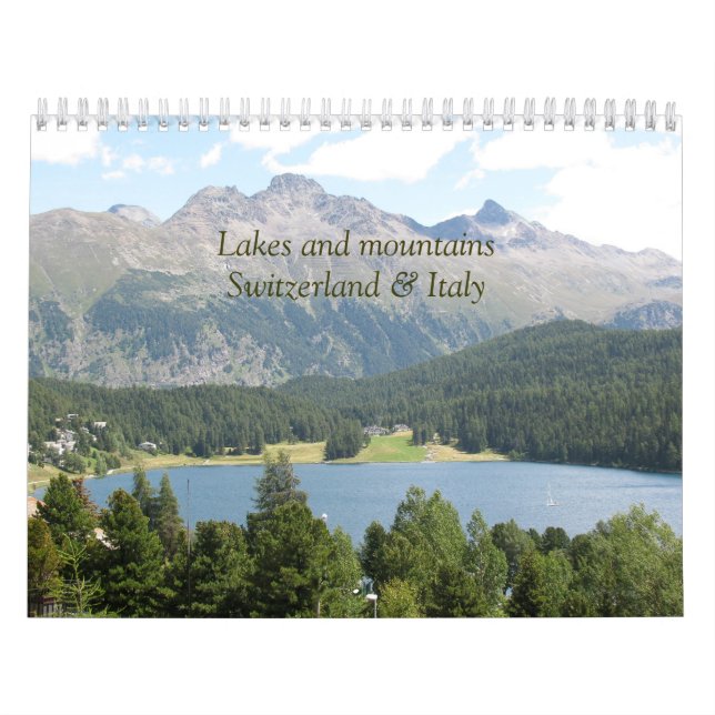 Calendario de lagos y montañas Suiza e Italia (Tapa)