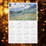 Calendario de Landscape France Vincent Van Gogh 20<br><div class="desc">Personalizado, sencillo, negro y blanco, 2024 año completo, decoración de oficina en el hogar, fresco, delgado, tamaño de postal, viajes / paisaje / naturaleza / vintage de los amantes del arte y imán de calendario anual de los conocedores de Van Gogh, para cualquier superficie magnética en el hogar u oficina,...</div>