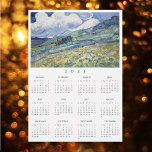 Calendario de Landscape France Vincent Van Gogh 20<br><div class="desc">Personalizado, sencillo, negro y blanco, 2025 año completo, decoración de oficina en el hogar, fresco, delgado, tamaño de postal, viajero / paisaje / naturaleza / aficionados al arte vintage y imán de calendario anual de los conocedores de Van Gogh, para cualquier superficie magnética en el hogar u oficina, con una...</div>