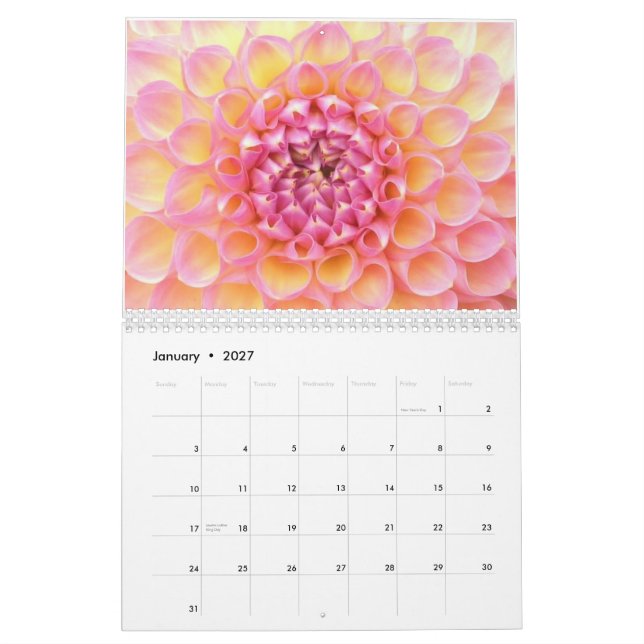 Calendario de las dalias 2011 (Jan 2027)