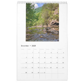 Calendario de las escenas creativas de la montaña