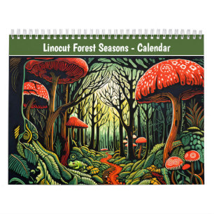 Calendario de las Estaciones del Bosque en Linogra