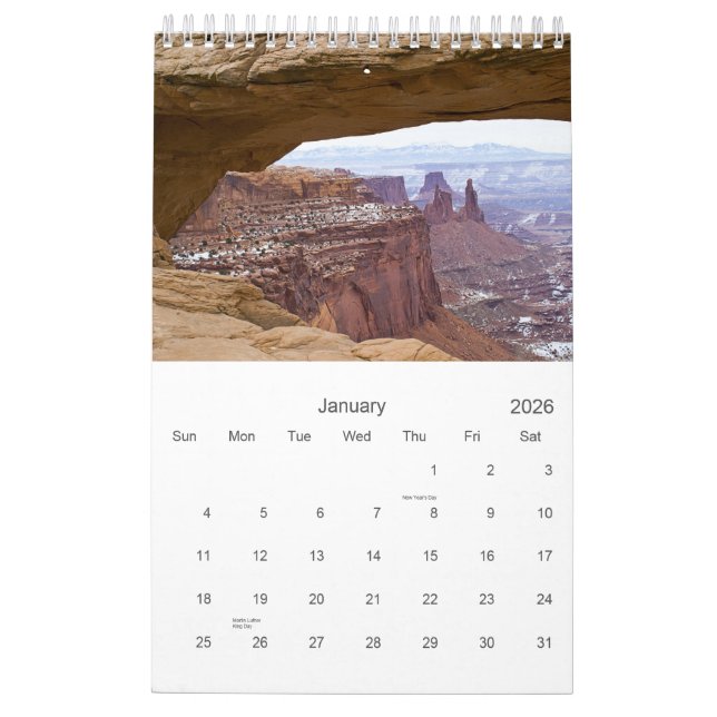 Calendario de las fotos de la naturaleza (Jan 2026)