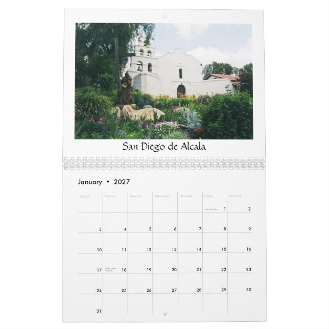 Calendario de las misiones de California (Jan 2027)