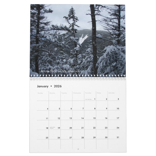 Calendario de las Montañas Blancas de 2010 (Jan 2026)