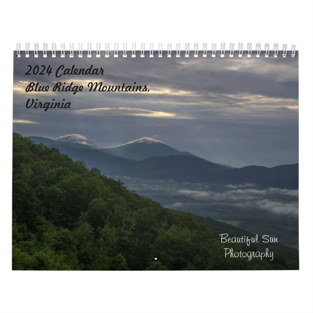 Calendario de las montañas Blue Ridge 2024 (Tapa)