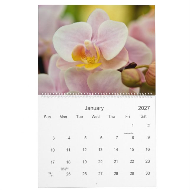 Calendario de las orquídeas 2011 (Jan 2027)