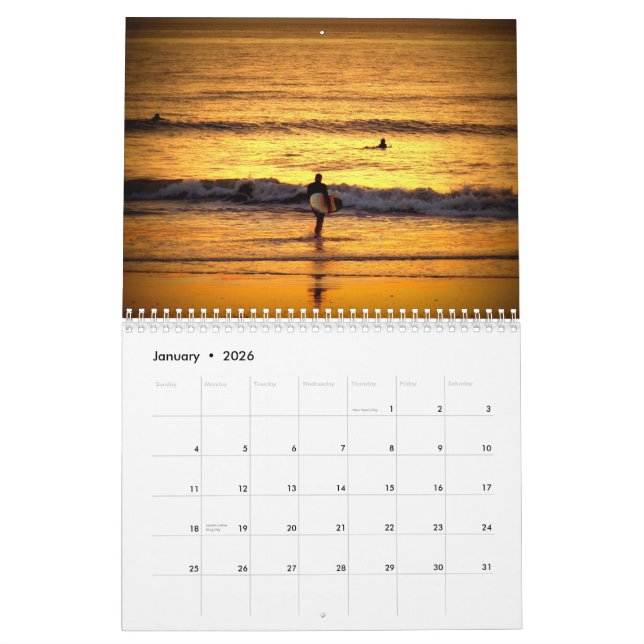 Calendario de las puestas del sol 2013 de la playa (Jan 2026)