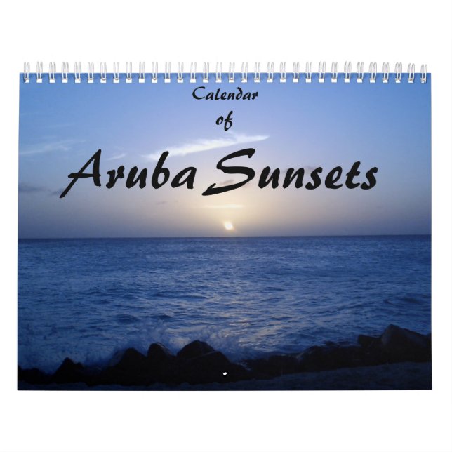 Calendario de las puestas del sol de Aruba (Tapa)