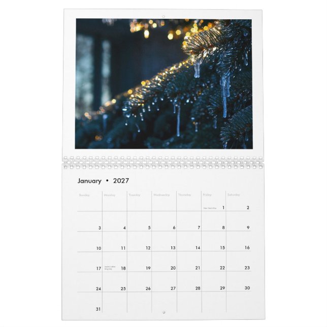 Calendario de las técnicas mixtas de FedericoArts (Jan 2027)