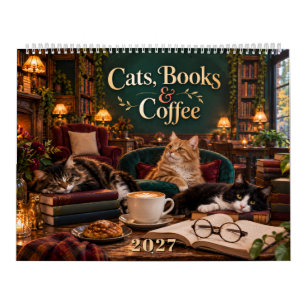Calendario de Lectura Acogedora de Gatos Libros y