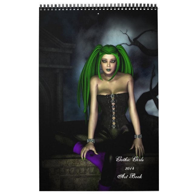 Calendario de libros de arte para Chicas góticos 2 (Tapa)