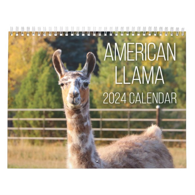 Calendario de Llama 2024 de Estados Unidos (Tapa)