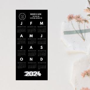 Calendario De Logotipos 2024 Blanco Y Negro