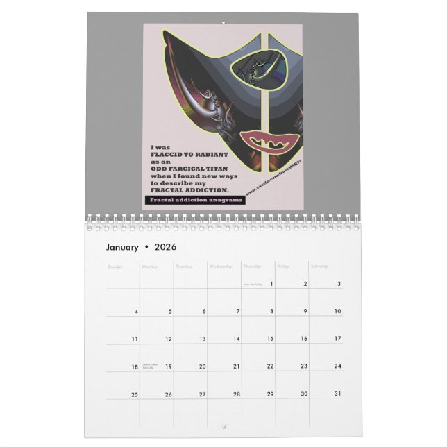 Calendario de los anagramas 2008 del apego del (Jan 2026)