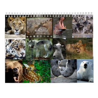CALENDARIO DE LOS ANIMALES SALVAJES