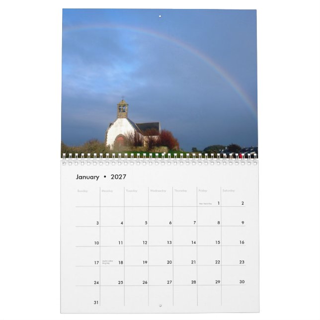 Calendario de los arco iris (Jan 2027)