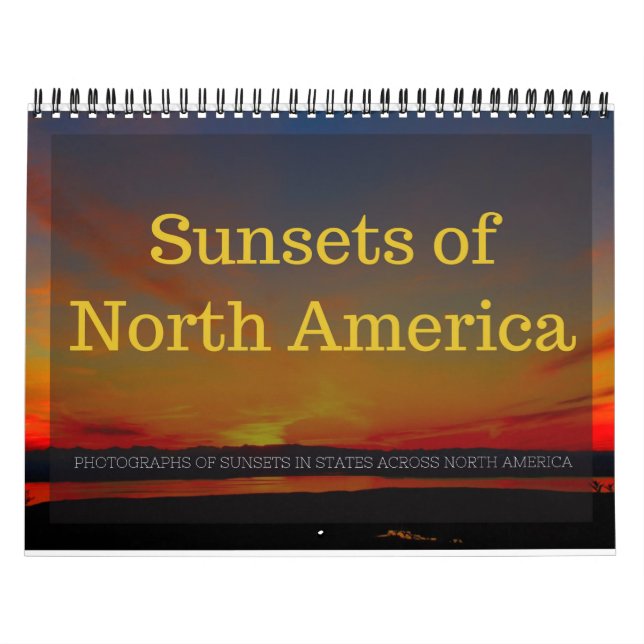Calendario de los atardeceres de Norteamérica (Tapa)
