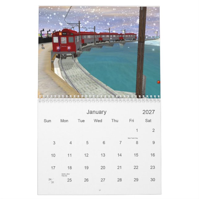 Calendario de los carriles del tránsito 2015 de la (Jan 2027)