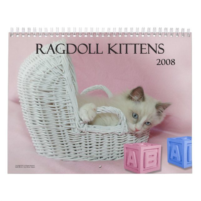 Calendario de los gatitos de Ragdoll (Tapa)