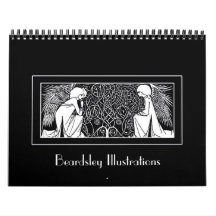 Calendario de los ilustraciones de Nouveau del